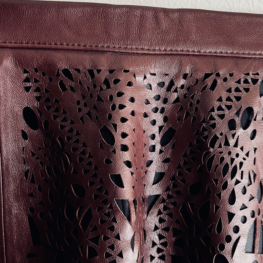 Parker "Filomenia" Perforated Leather Skirt - Picture 10 of 15